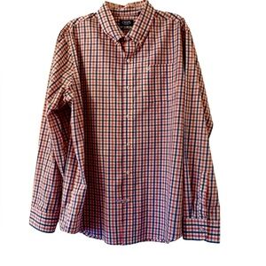 Chaps XL Men’s Red White And Blue Plaid Button Down Long Sleeve Shirt Collared
